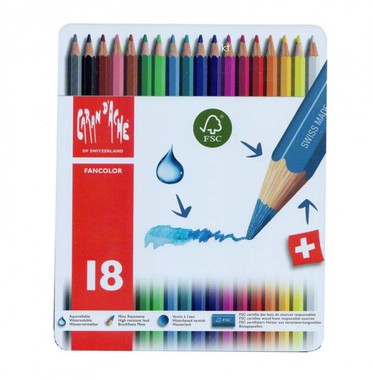 Caran d’Ache fargeblyanter 18 stk