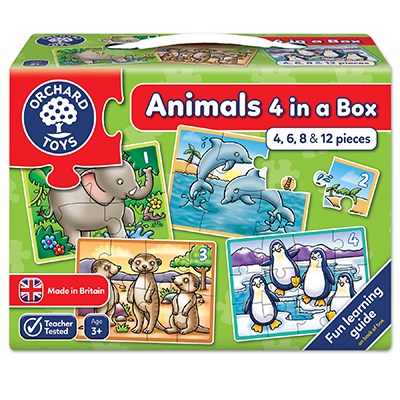 Orchard Toys – Animals four in a box Pusslespill